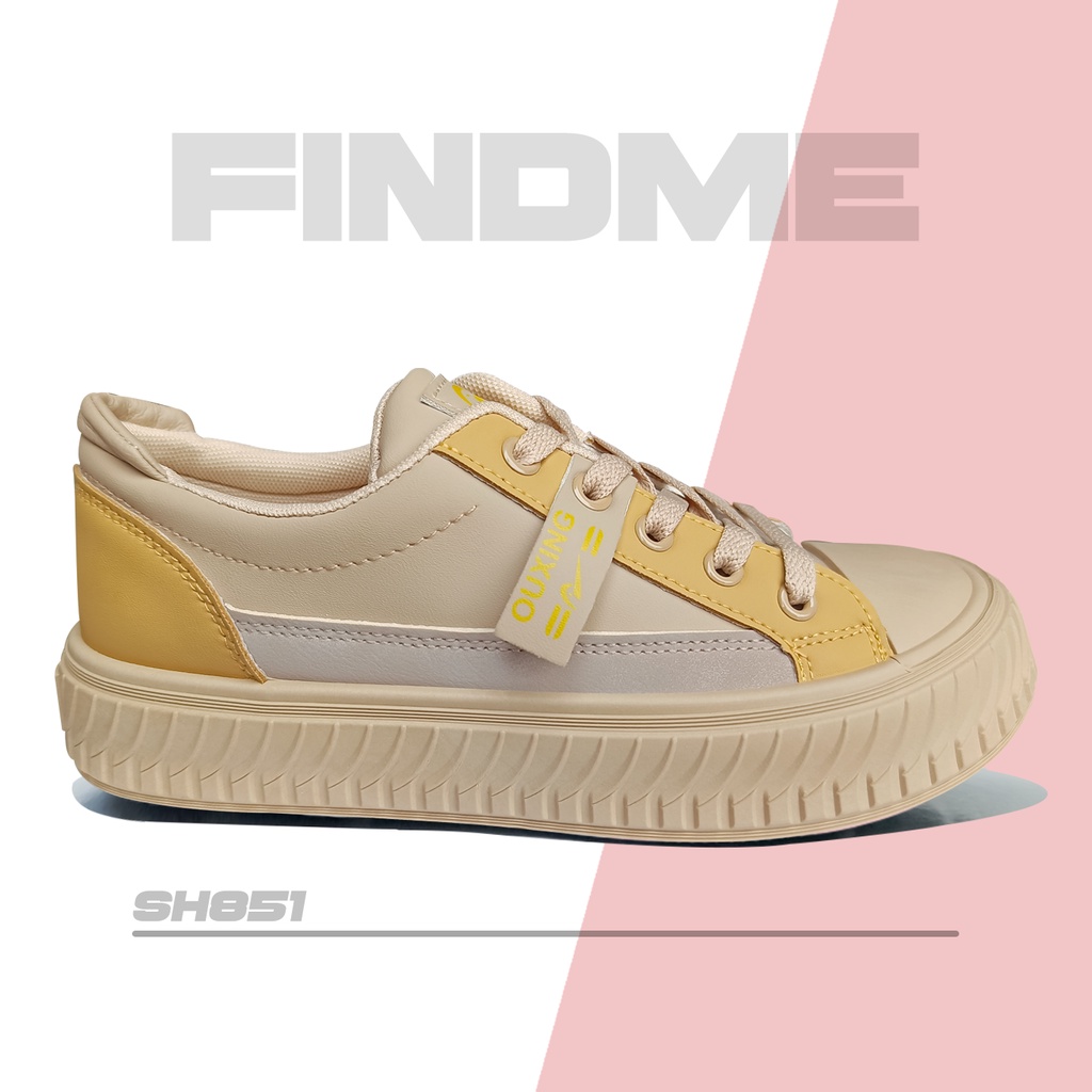 SEPATU SNEAKERS WANITA DESIGN SIMPLE CASUAL STYLE BAHAN BERKUALITAS PU IMPORT SH851