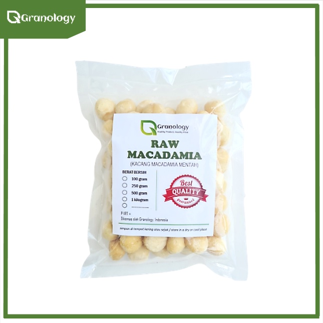 Kacang Macadamia Mentah / Raw Macadamia Nut (250 gram) by Granology