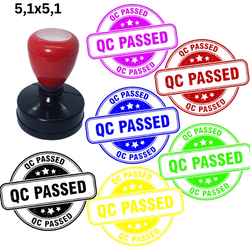 

MURAH Stample Flash / Stempel Otomatis / Cap QC PASSED Warna Bebas Pilih Diameter 5.1 CM