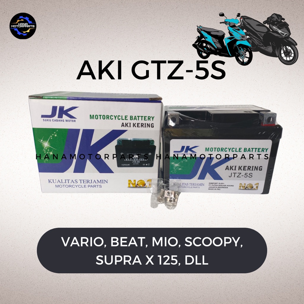 Aki Motor Honda Beat GTZ5S Accu Kering