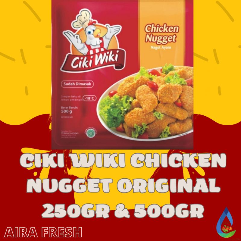 

Ciki Wiki Chicken Nugget Original 250gr / 500gr Naget Ayam Cikiwiki