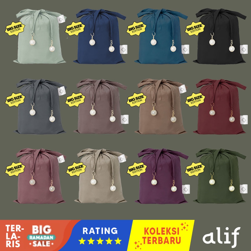 Alif Modern Wear - New Colorway Big Size Collection Mukena Mini Parasut Premium Korea Jumbo Travel