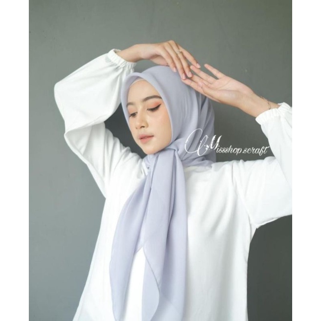 Hijab Paris Premium Segi Empat Paris Jilbab Voal Kerudung Segi Empat