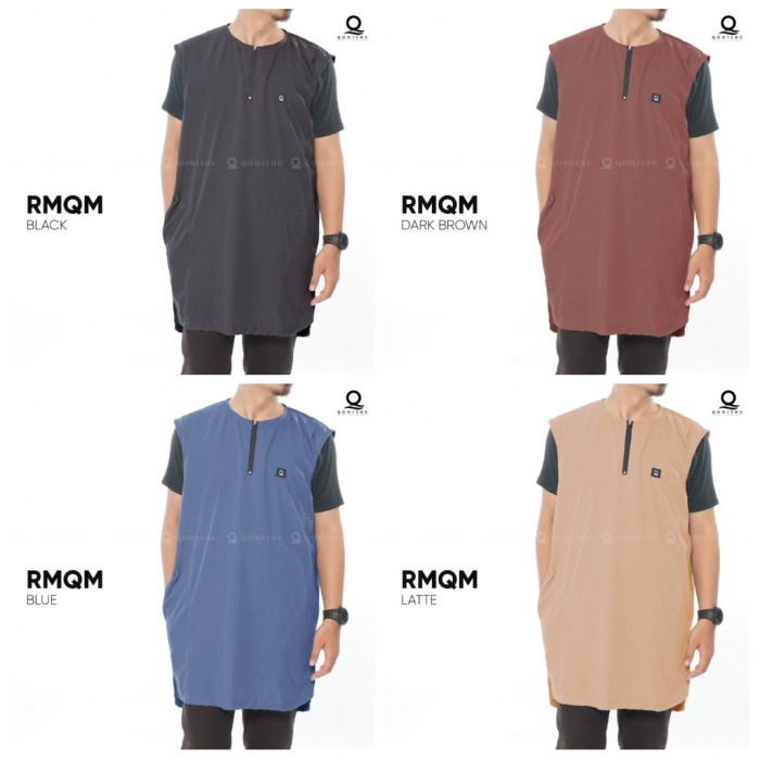 Rompi Sholat Rompi Sholat Qomishu RMQM - L(P7H9) REAL PICT rompi sholat pria panjang rompi shalat pr