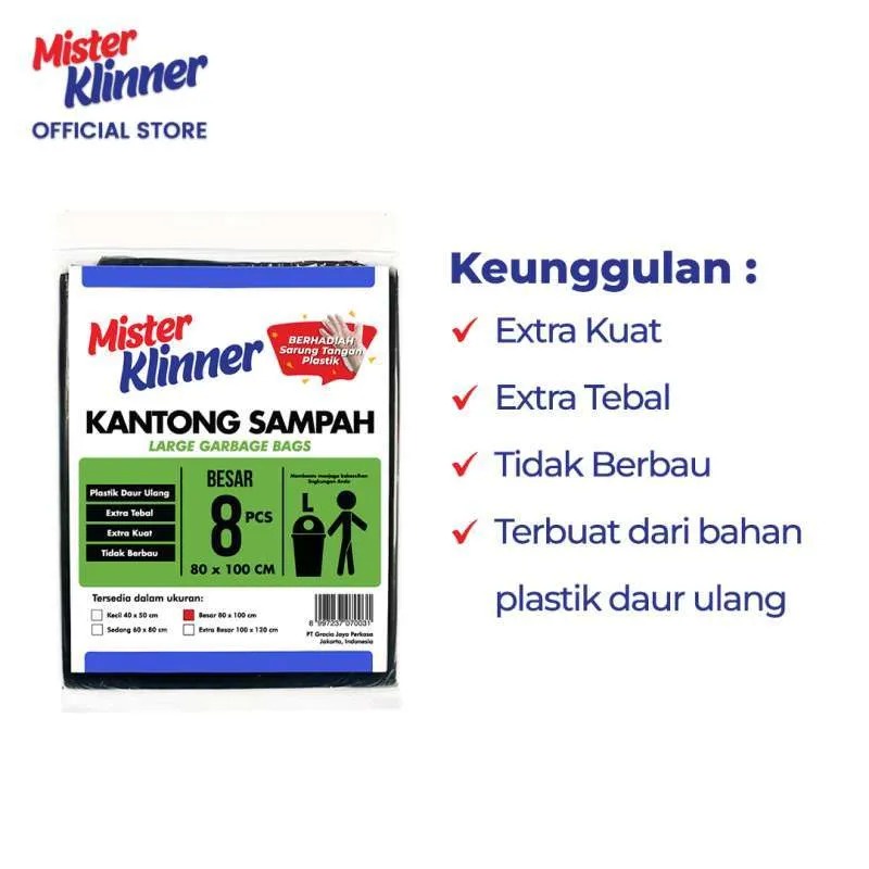 Kantong Sampah* Mister Klinner* Plastik Sedang* Kantong Serbaguna