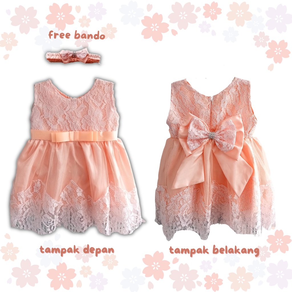 Mariska tulle dress baby tile dress pesta bayi 3-12 bulan dress pesta anak balita dress ulang tahun anak bayi baru lahir dress burkat anak pita besar