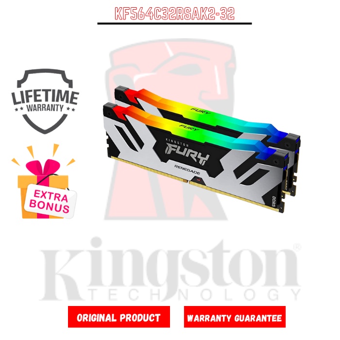 Kingston Memory RAM FURY RENEGADE KF564C32RSAK2-32 32GB (2x16GB)