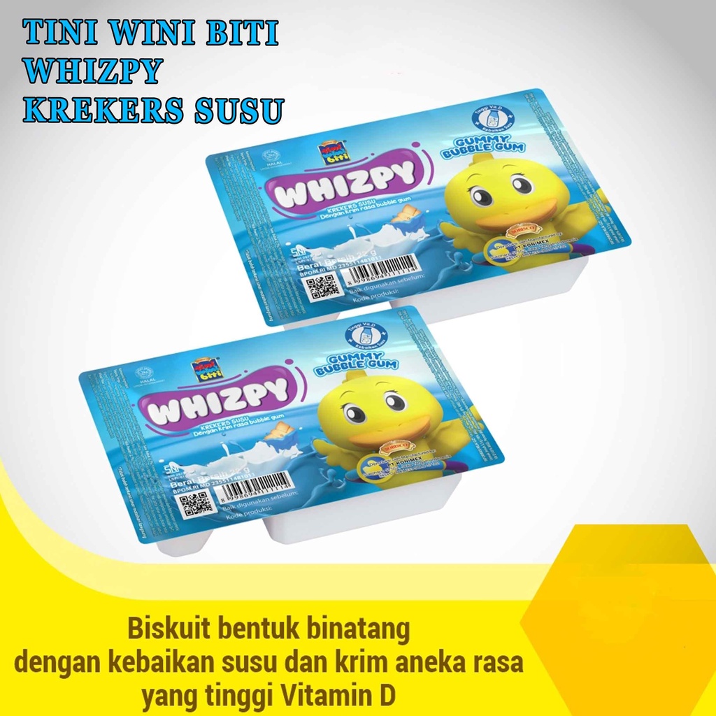 Whizpy Crackers* Tini Wini Biti* Rasa Gummy Buble Gum* 22g