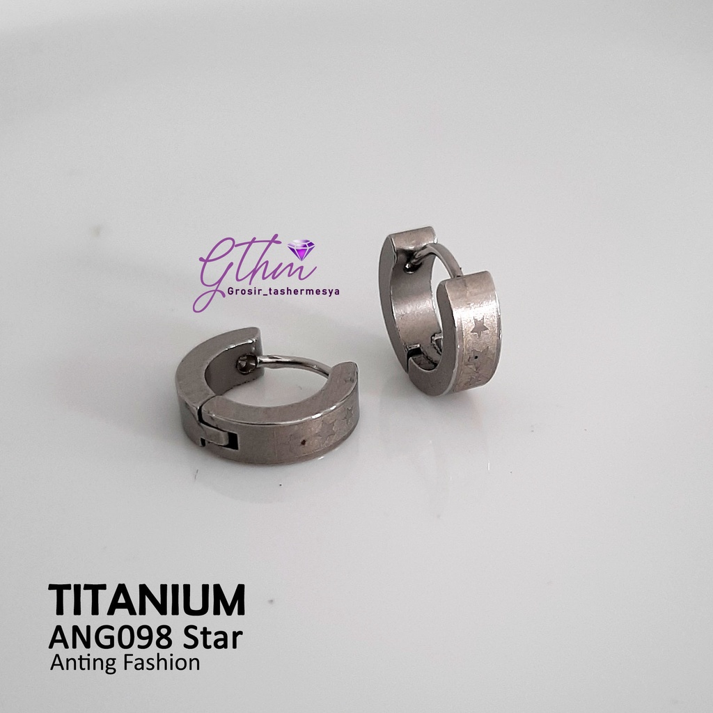 Anting Wanita Klip Titanium Anti karat Perhiasan Fashion Import Premium Ang098