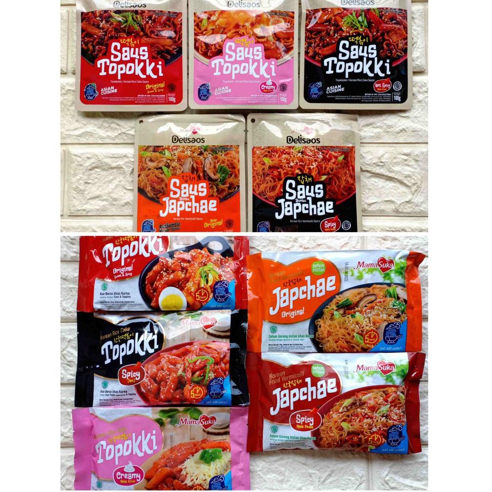 

[spin1] Mamasuka Delisaos Saus Topokki Bumbu Japchae Saos Tteokbokki Korean Rice Cake Sauce toppoki topoki instan