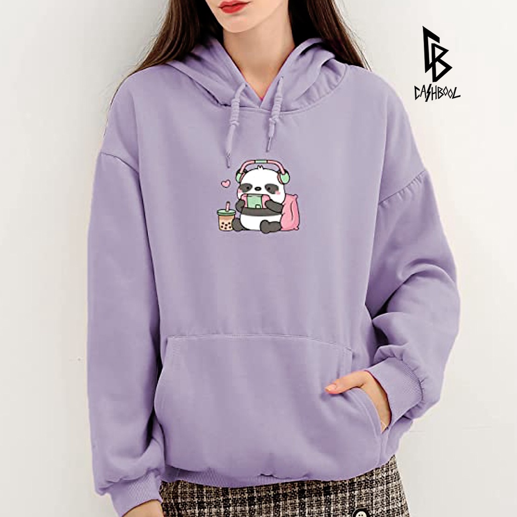 CASHBOOL CUTE PANDA HOODIE Sweatshirt  Oversize Size M-XXL ( Pria &amp; Wanita )