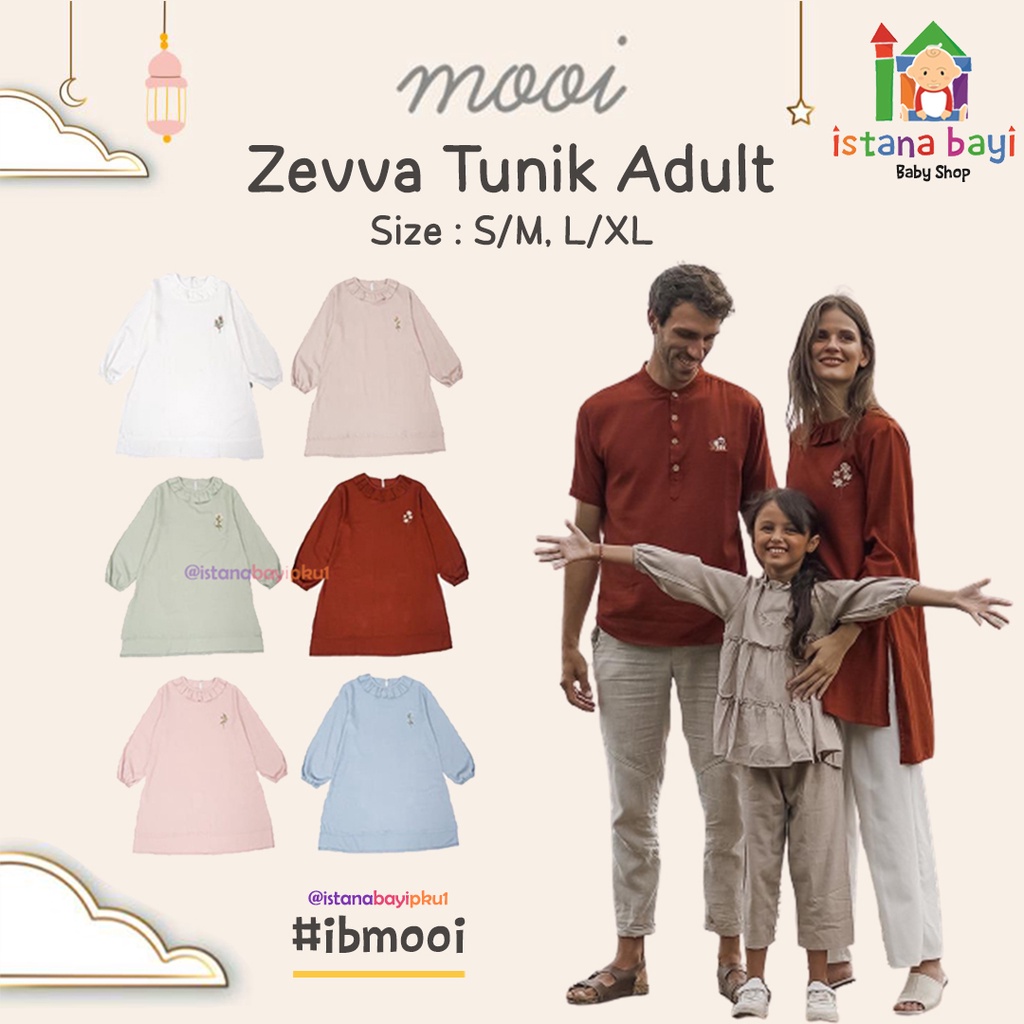 MOOI ZEVVA TUNIK ADULT - TUNIK DEWASA IED COLLECTION