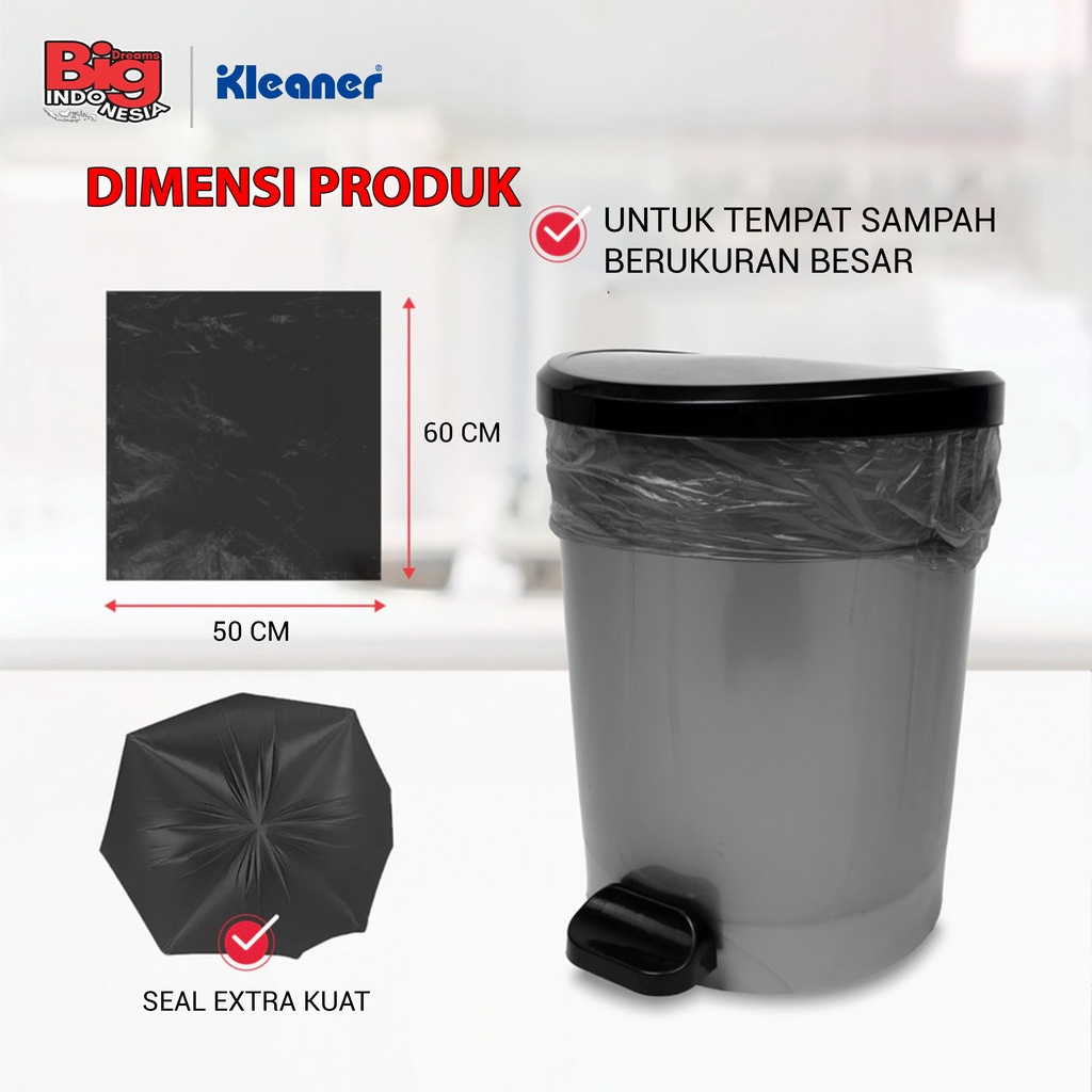 Kantong Plastik Sampah Size S M L 40x45 45x50 50x60 12 L 15 L 20 L Garbage Bag Kleaner