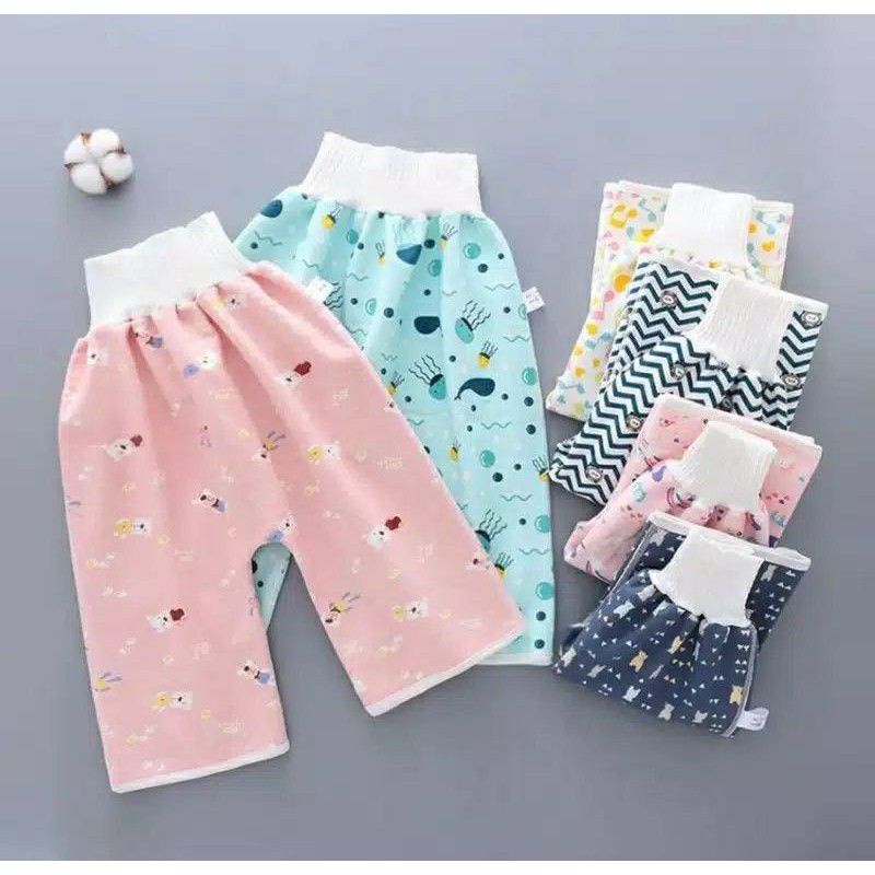 Rok Ompol & Celana Perlak Rok Popok Waterproof Tahan Bocor Bisa Dicuci / Diaper Skirt / Celana Toile