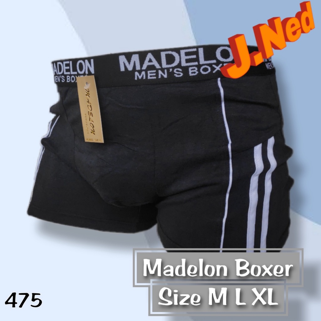 J475 Celana Dalam Pria Boxer Pria Madelon 9002 Warna  Mix Random