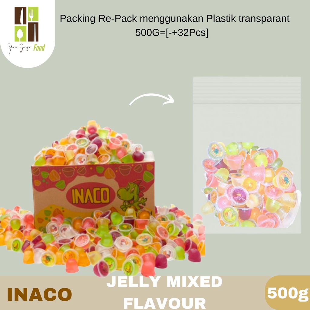 Inaco Jelly/Jeli Mixed Flavour 500g/ 1Kg [Re-pack]