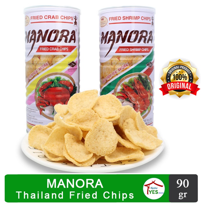 

Manora Thailand Crab and Shrimp Fried Chips Cemilan Snack Keripik