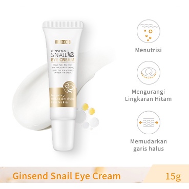 LAIKOU Ginseng Snail Eye Cream Memperbaiki Garis Halus 15g