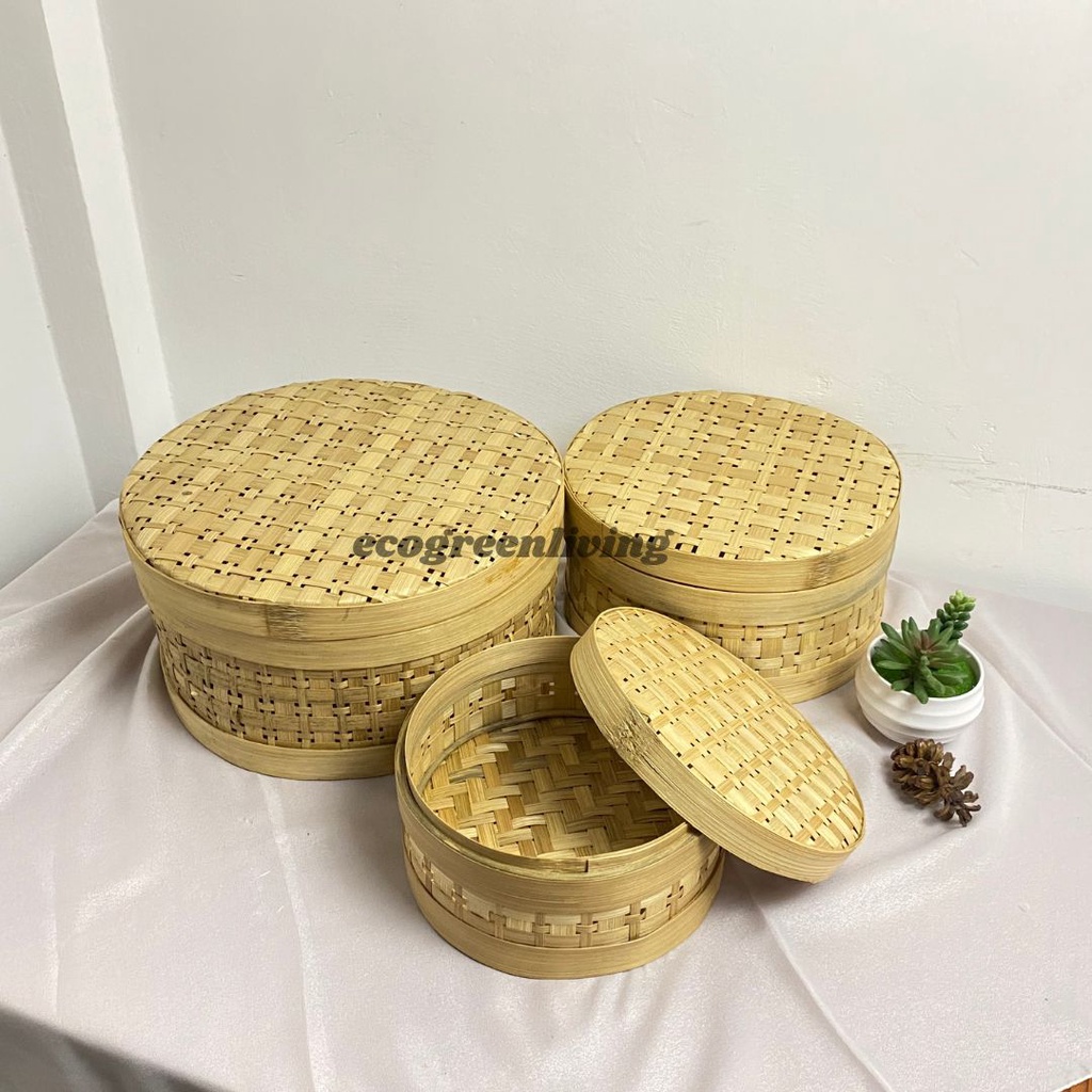 KLAKAT DIMSUM / KOTAK HAMPERS LEBARAN BAMBU / WADAH DIMSUM