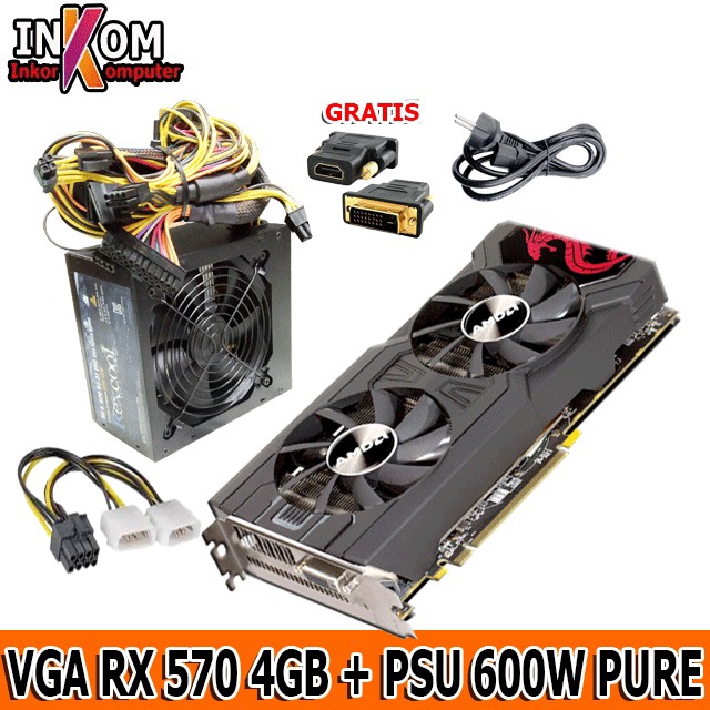 VGA Card Plus Power Supply Gaming Paket VGA PSU Kabel Molex 1X8 Pin