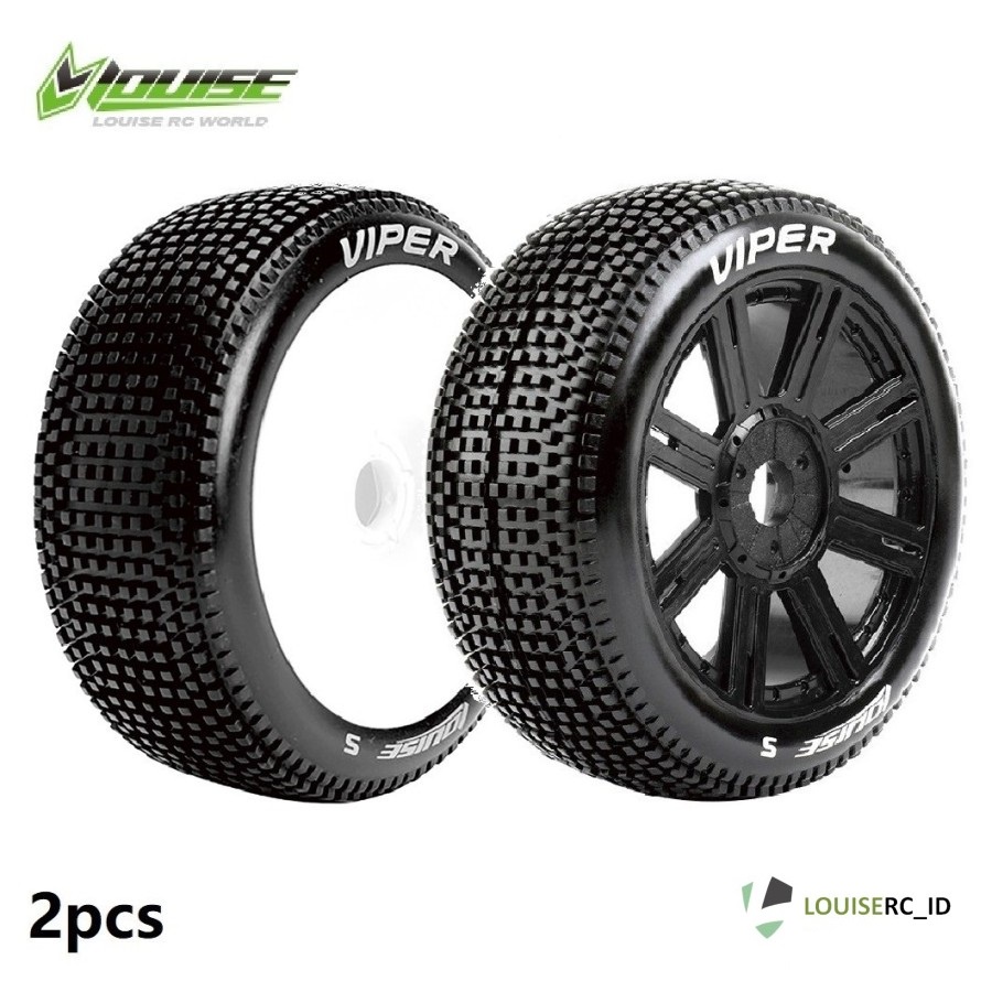 Louise B-VIPER 1/8 Buggy Tires Ban Rc Absima Arrma Carson Hobao Losi Mugen Sworkz X-Ray  L-T3194SB