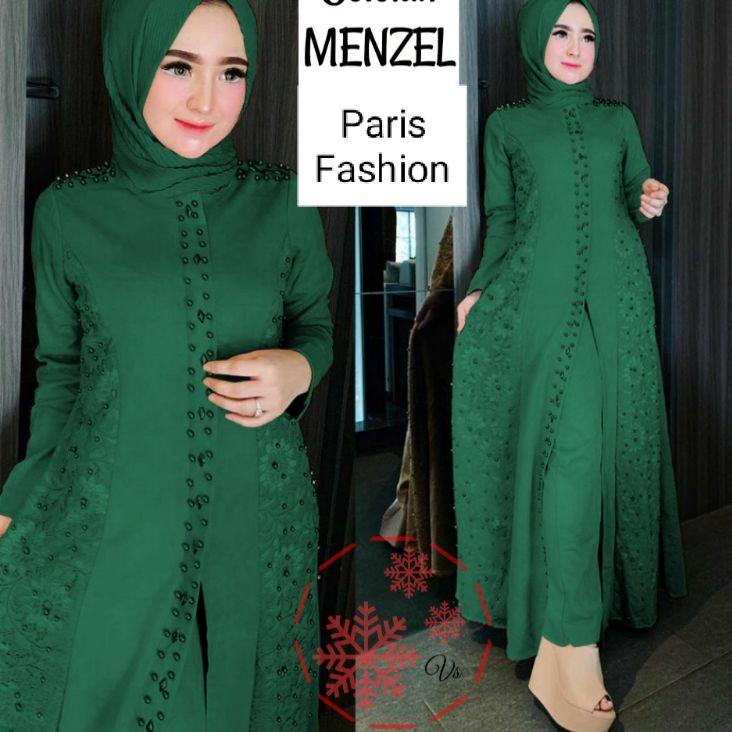 PAKAIAN SETELAN WANITA MUSLIM ST MENZEL / ADA SIZE JUMBO DAN KECIL M,L,XL,XXL /GAMIS SETELAN BUSUI /