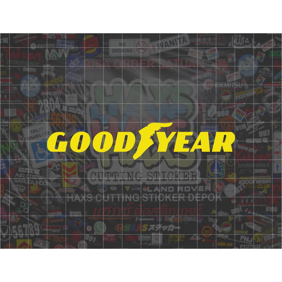 Cutting Sticker Goodyear Ukuran 10 cm Untuk Motor Mobil