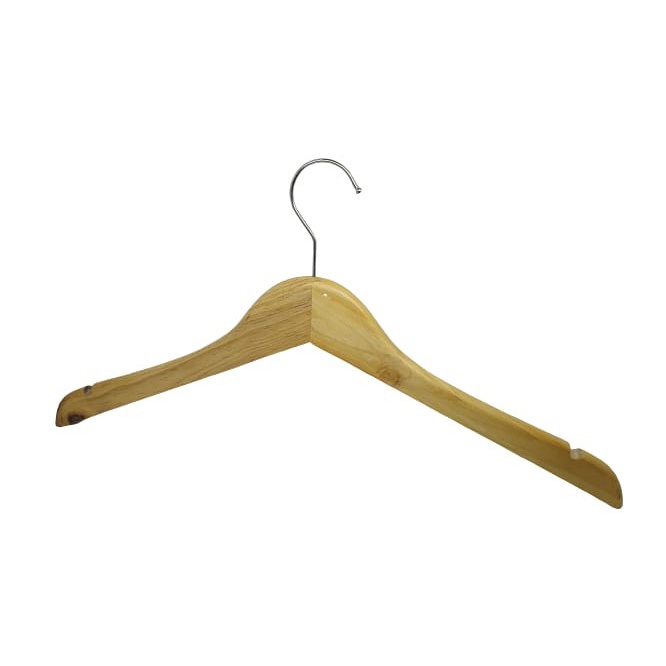 HANGER KAYU / WOOD HANGER DEWASA WARNA NATURAL