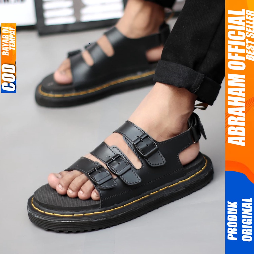 Sandal Pria Terbaru Kekinian Slide Docmart Abraham Faster