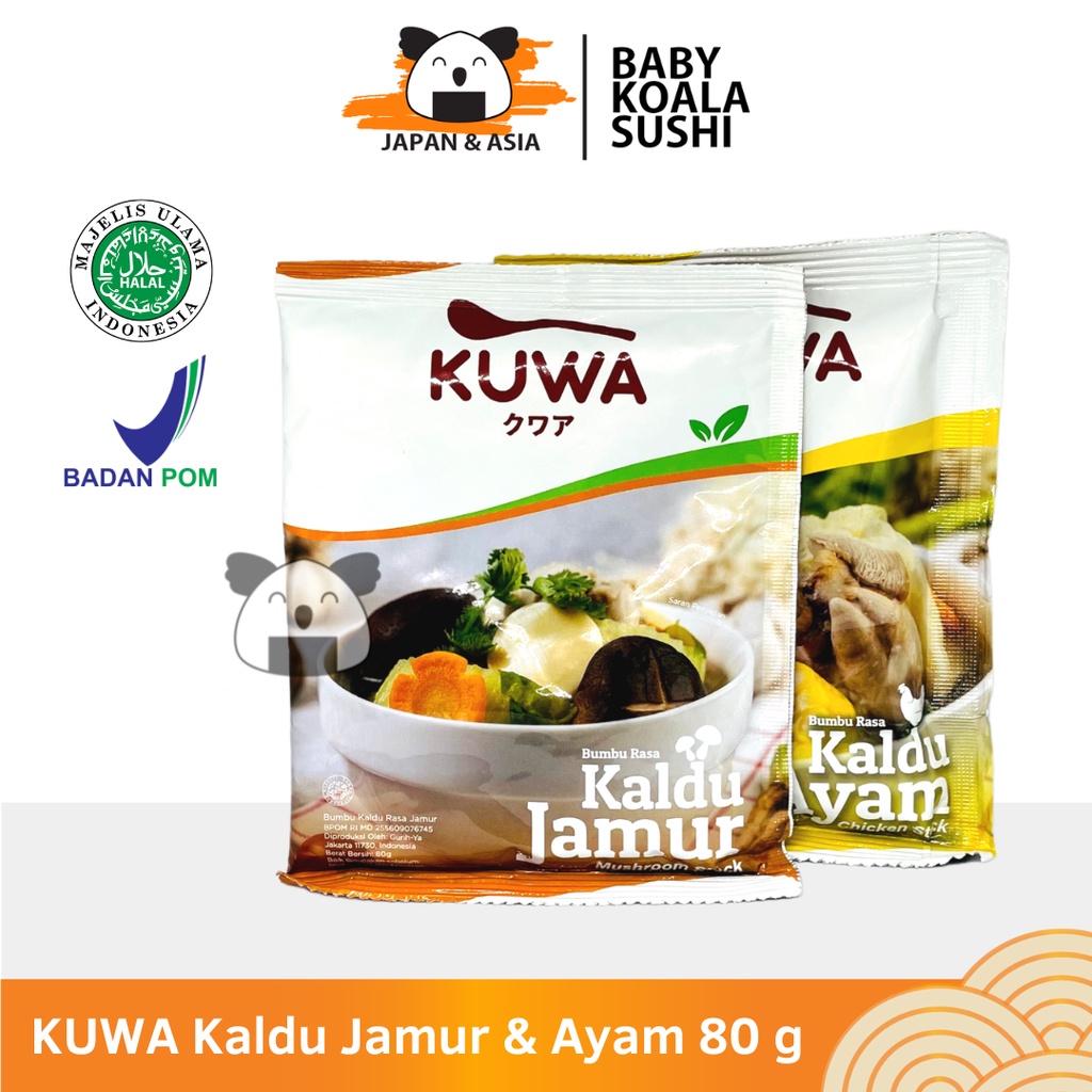 KUWA Bumbu Kaldu Jamur &amp; Ayam 80g Halal | Non MSG