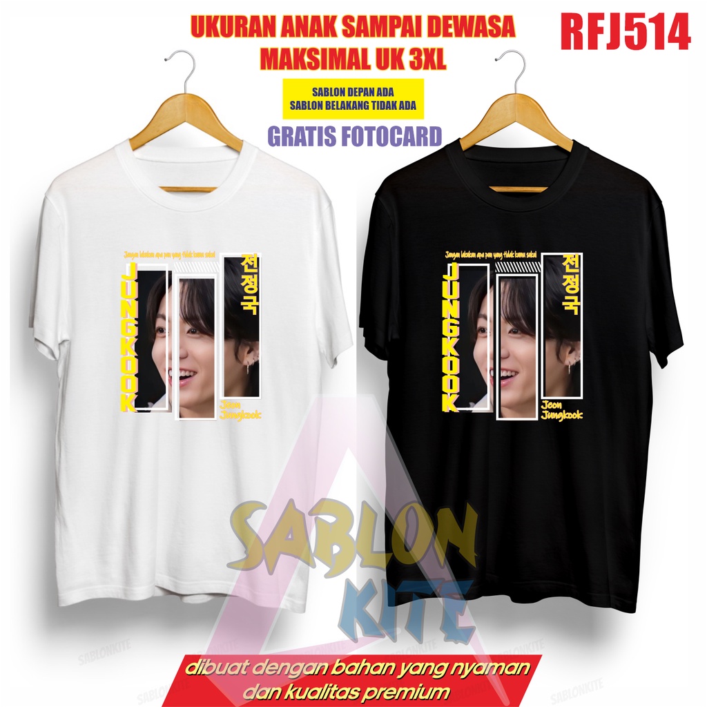 Gratis Fotocard Kaos Kpop Jungkook GRID RFJ514