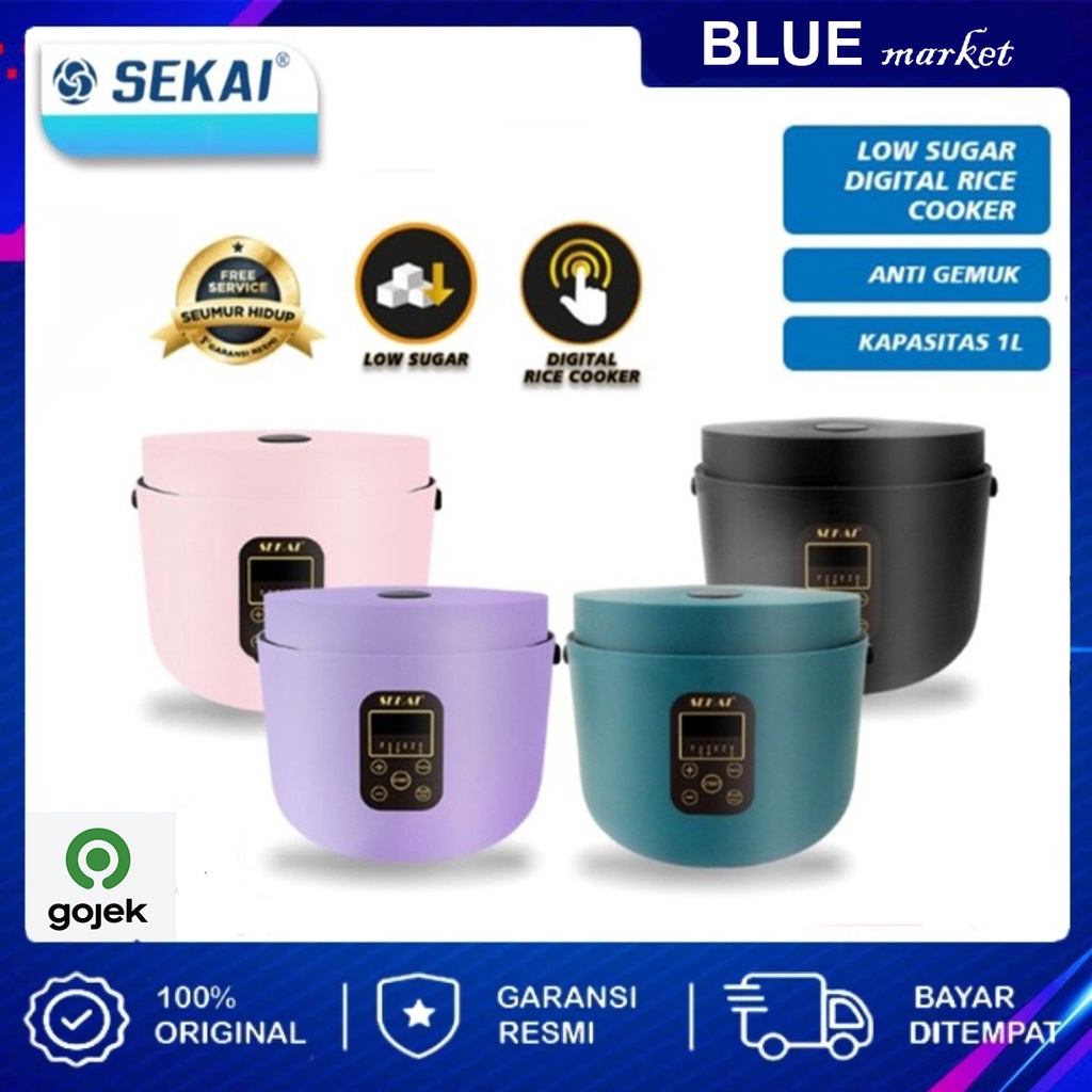Rice Cooker Digital Low Sugar Low Carbo SEKAI / Penanak Nasi Magic Com Anti Gemuk 1.2 L / CMW 720 LS
