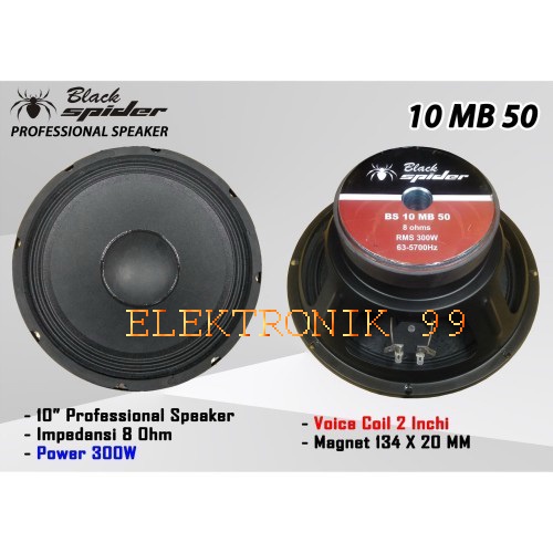 SPEAKER 10 INCH BLACKSPIDER 10MB50 - SPEAKER 10 MB 50 ORIGINAL MURAHHH