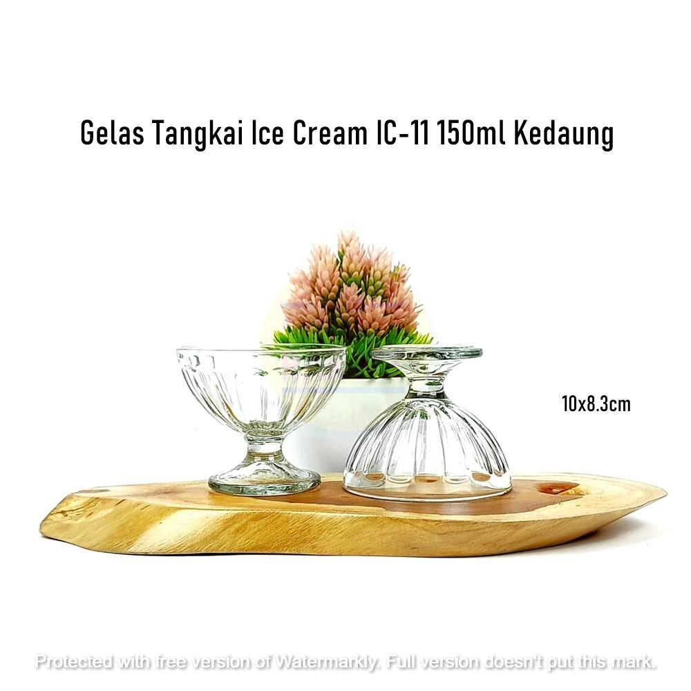 [1pcs]]Gelas Tangkai Ice Cream IC-11 Kedaung 150ml