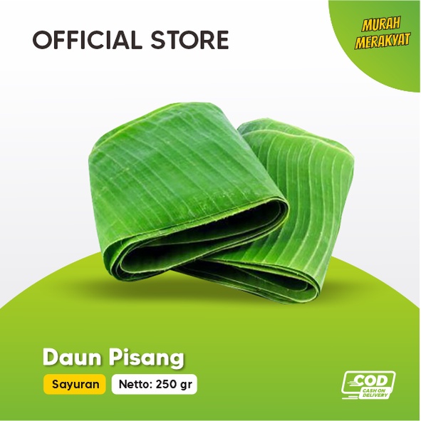 

Daun Pisang Segar Murah 250 gram - Daun Pisang Bungkus Makanan