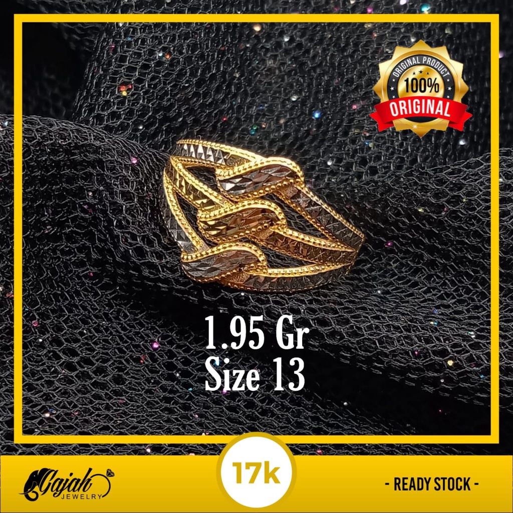 Cincin Emas 17K - 1.95 Gr Kadar 750 - 4435