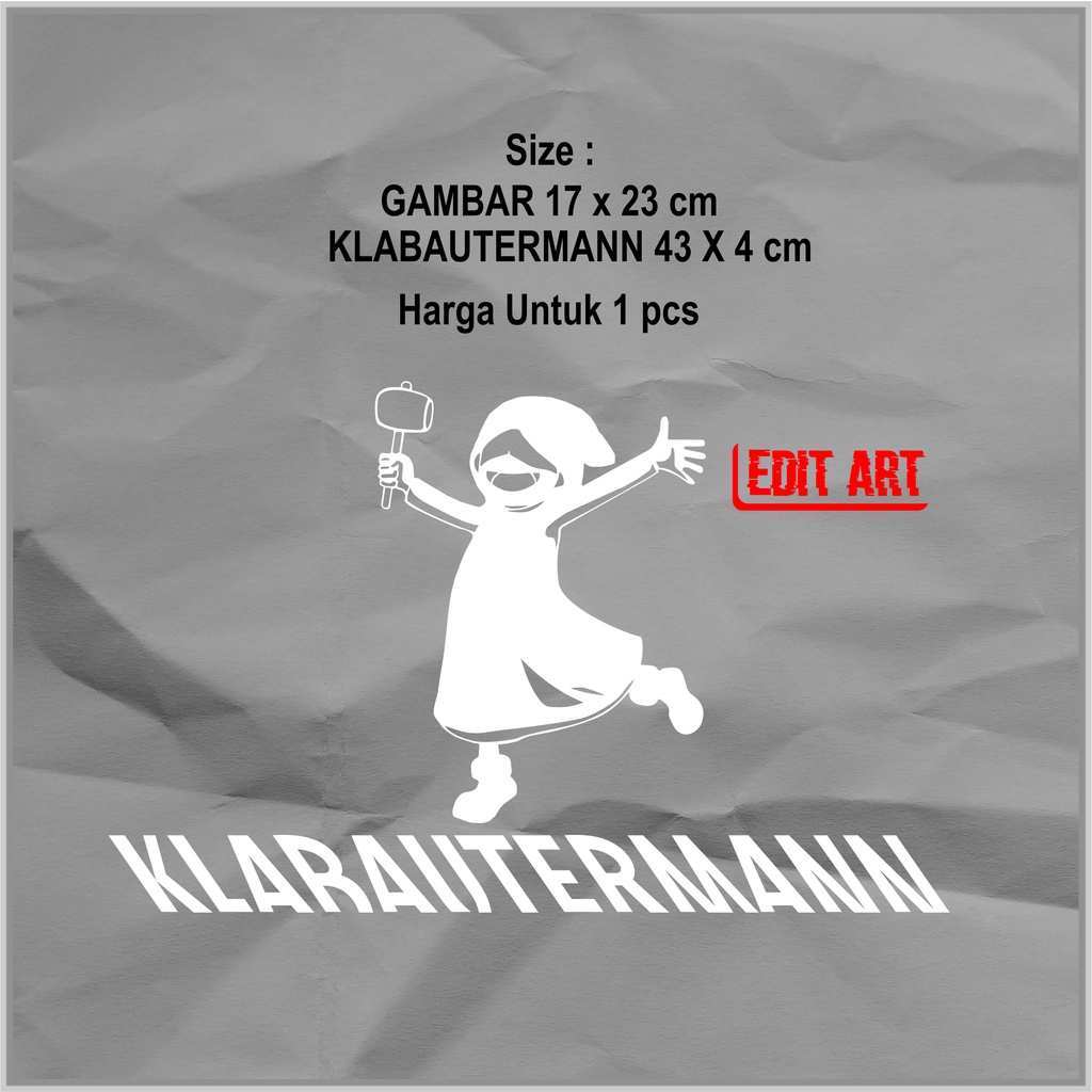 Cutting Stiker One Piece / Stiker Klabautermann One Piece Mobil