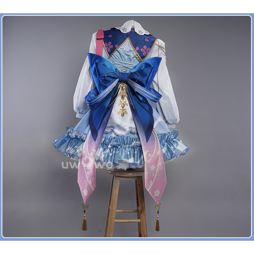 PRE-SALE UWOWO Genshin Impact Ayaka Cosplay Costume Fontaine Springbloom Missive Dress New Skin Outfit Costume Role Play Outfit