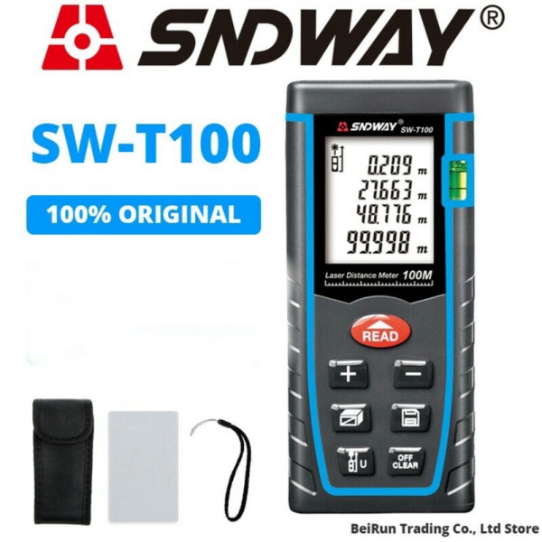 

Promo 100M meteran laser digital akurat SNDWAY pengukur jarak volume laser Diskon