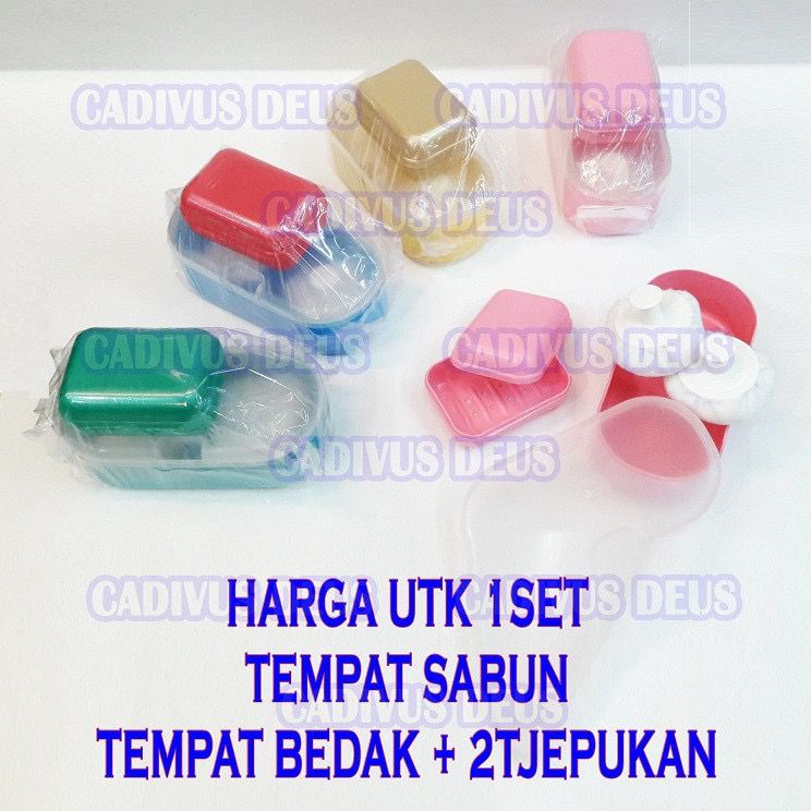 TEMPAT BEDAK SET SABUN NO BRAND TERMURAH SATU SET