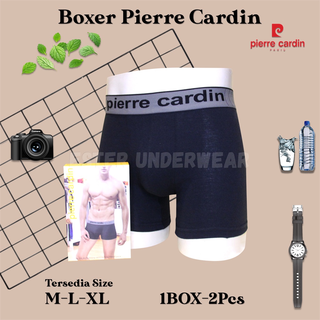 Celana Boxer Pria PIERRE CARDIN PC 252 ISI-2 Pcs bahan Katun
