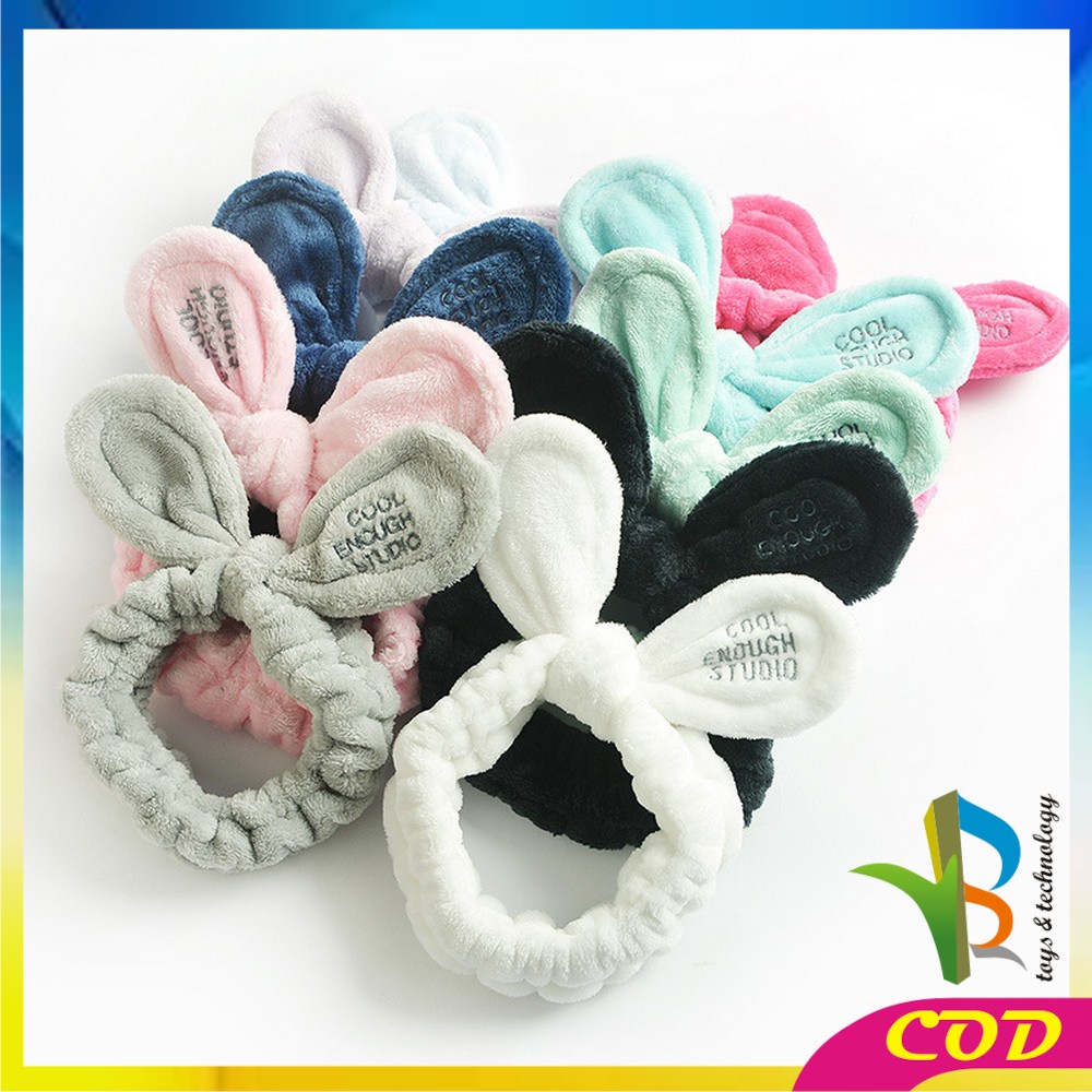 RB-C69 Headband Bando Masker Wanita Motif Pita Kelinci Lucu Bandana Korea / Bando Korea / Bendo Facial Cuci Muka Import