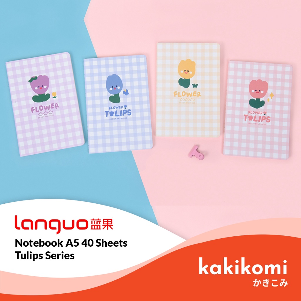 

Buku Tulis Sekolah A5 Languo Tulips Series 40 Sheets Notebook Lucu Karakter Warna Warni