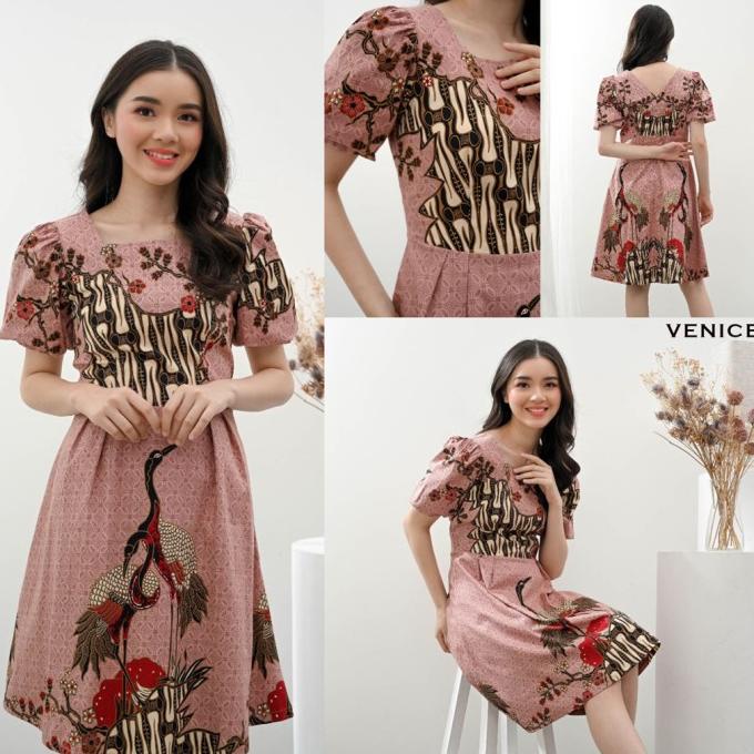 Evercloth Venice Dress Batik Wanita Sabrina VM Dress Wanita Batik