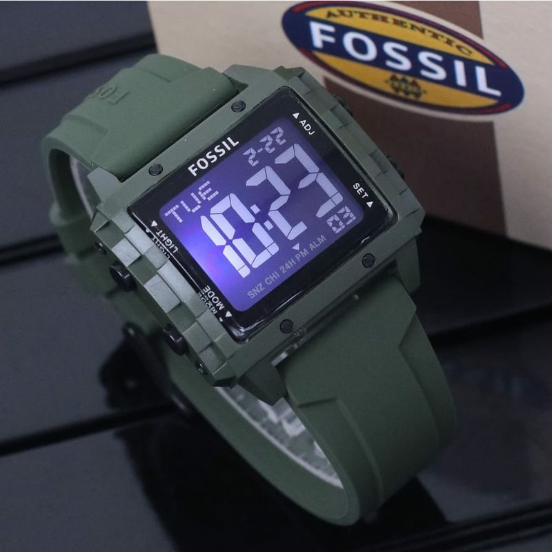 Trending Buat Berenang Jam Tangan Fossil Digital Tahan Air Pria Rubber Bisa COD