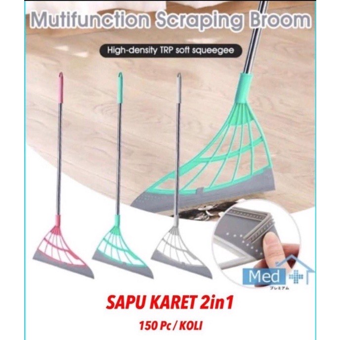 Sapu Pel Lantai Ajaib Sapu Lipat Wiper Sapu Multifungsi