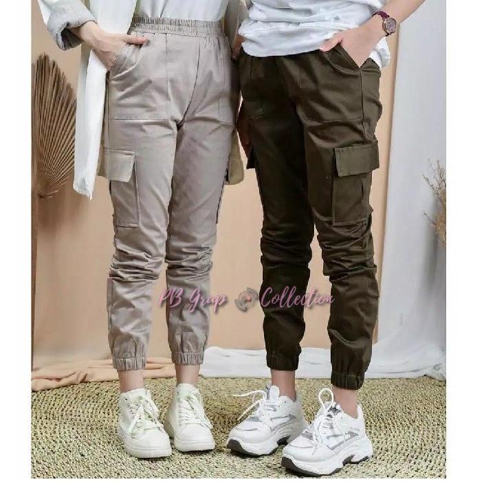 [ART. 468] Celana Cargo Jogger Bawah Karet Cargo Celana Cargo Pants Pria Wanita Bahan American Drill