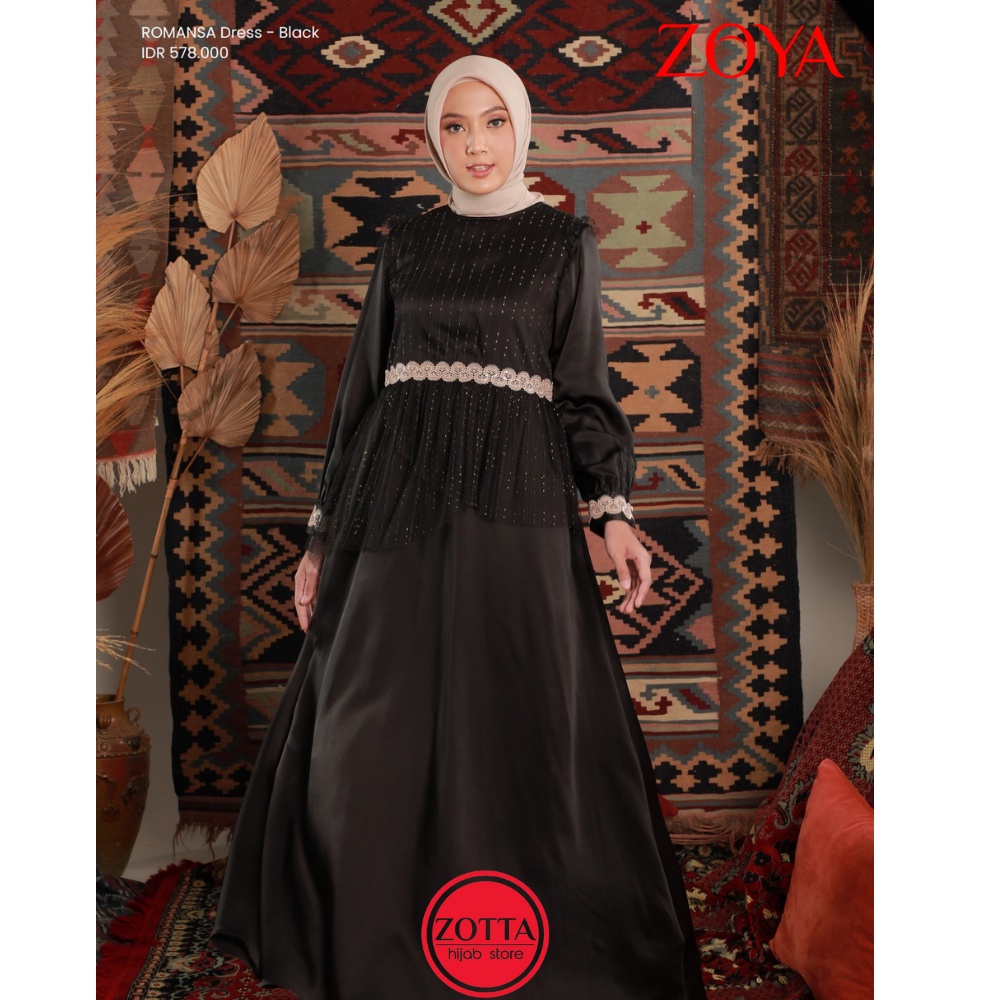 ZOYA Gamis Romansa Dress Hitam
