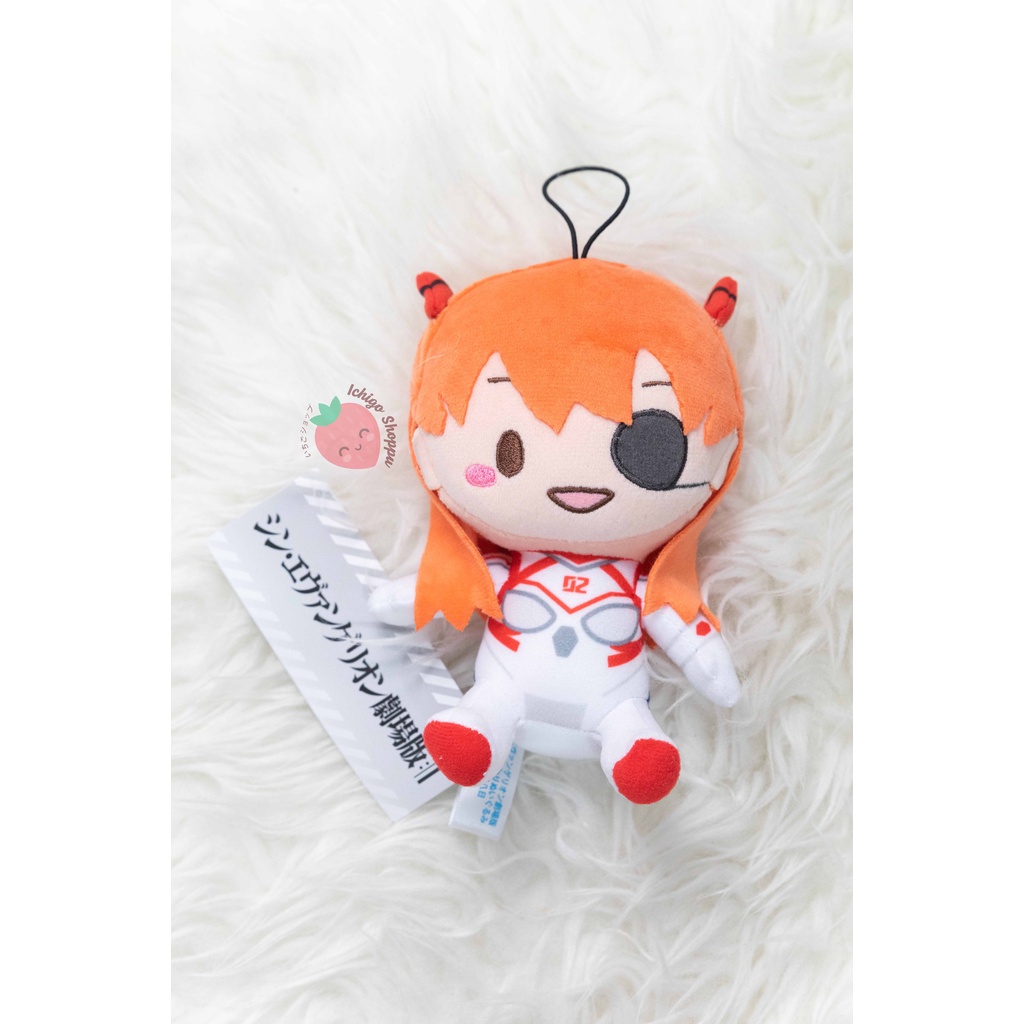 SEGA Moa Plus Sitting Plush Strap Evangelion Soryu Asuka Langley