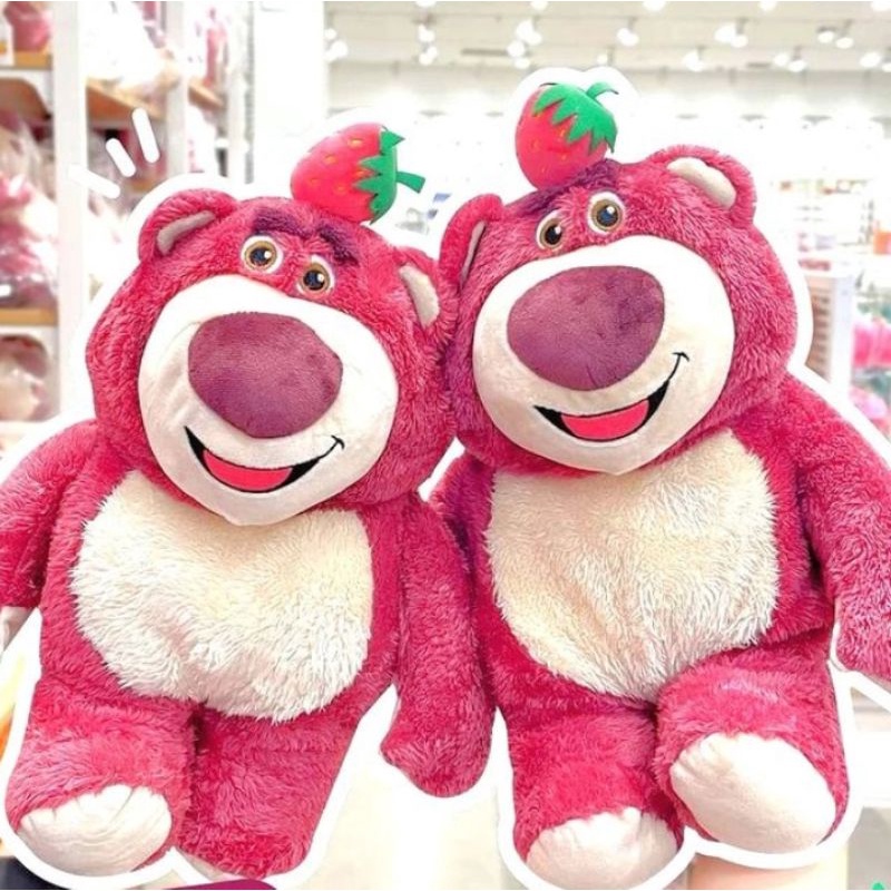 MINISO X LOTSO COLLECTION SITTING PLUSH TOY / MAINAN BONEKA LOTSO WANGI STRAWBERRY